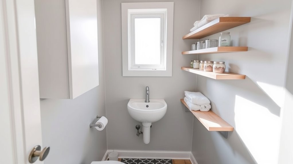 maximize small bathroom space