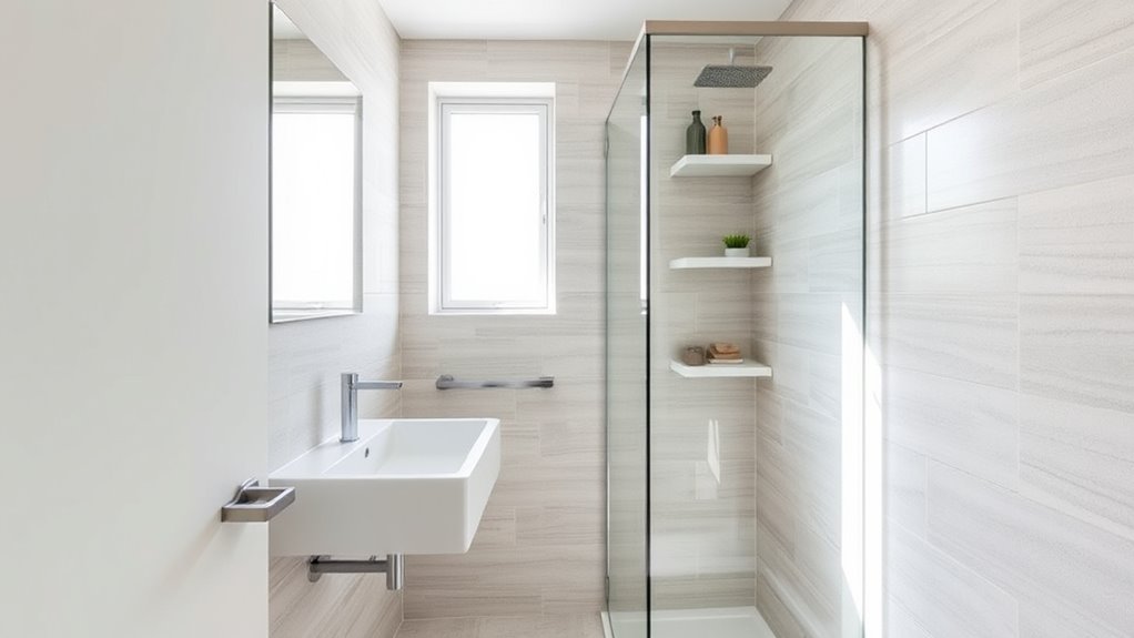 maximize space in small bathrooms