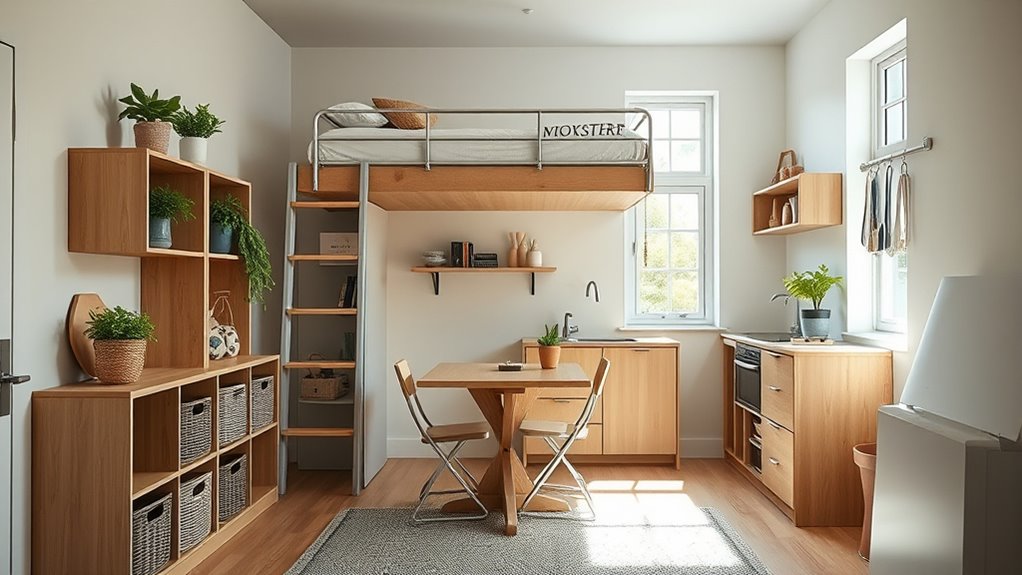 maximize space with multi functional furniture