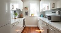 maximizing narrow kitchen space