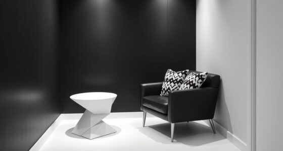 monochrome small space aesthetics