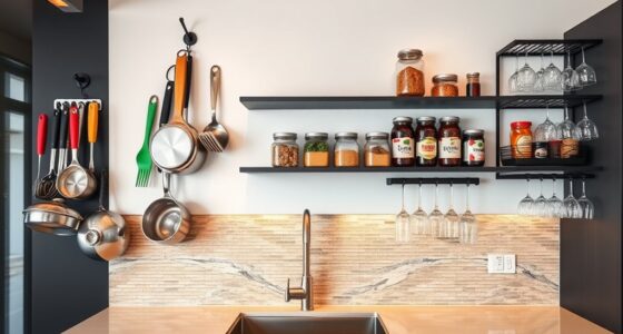 optimize kitchen with wall storage