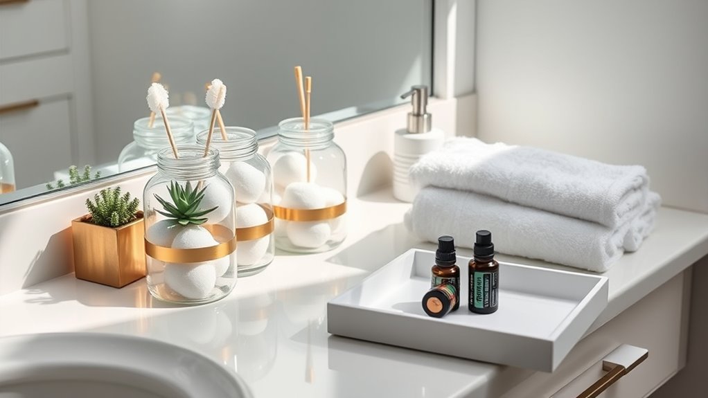 organize and declutter countertop