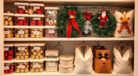 organized holiday decor storage