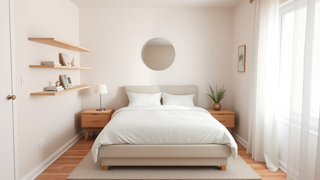 queen bed small room