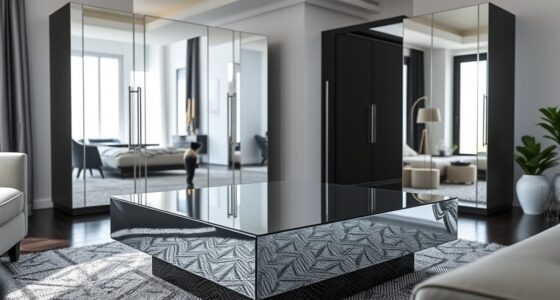 reflective furniture for small spaces