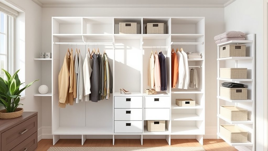 rental friendly closet organization
