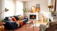 seasonal small living room styling