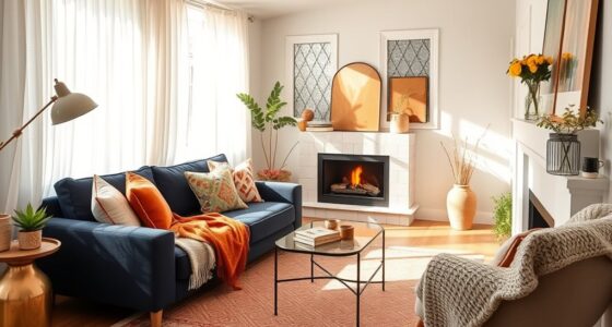 seasonal small living room styling