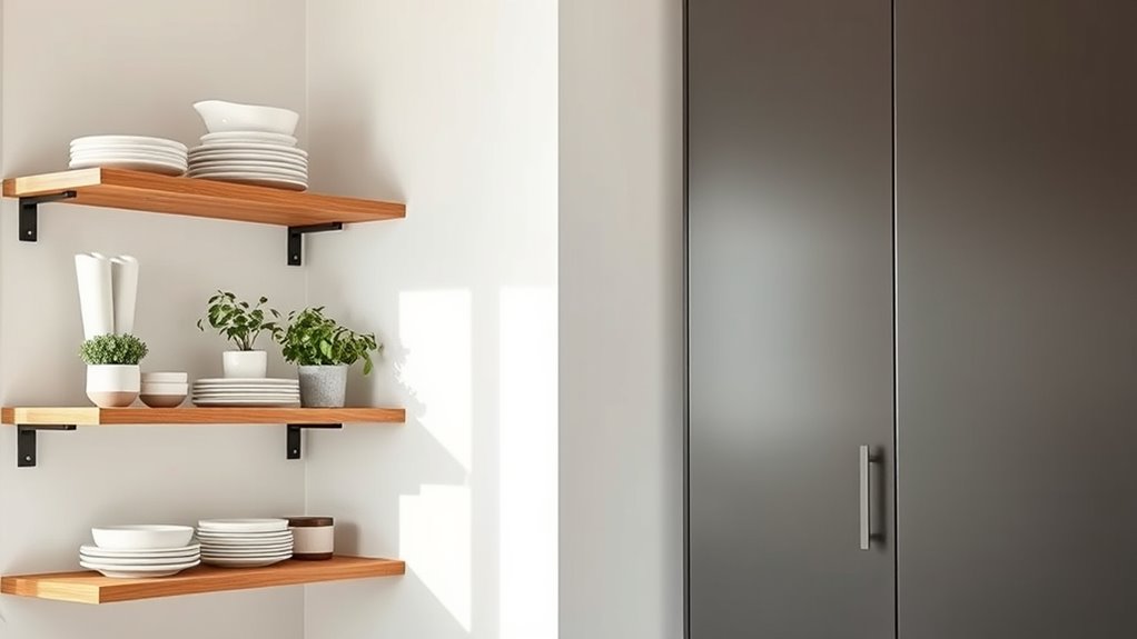 shelving vs cabinet storage