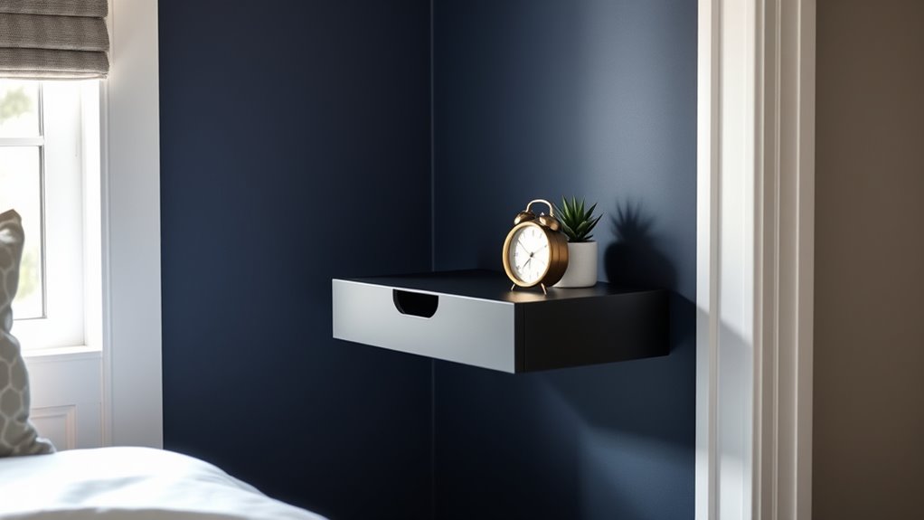slim wall mounted nightstands