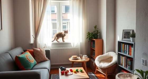 small apartment cat care