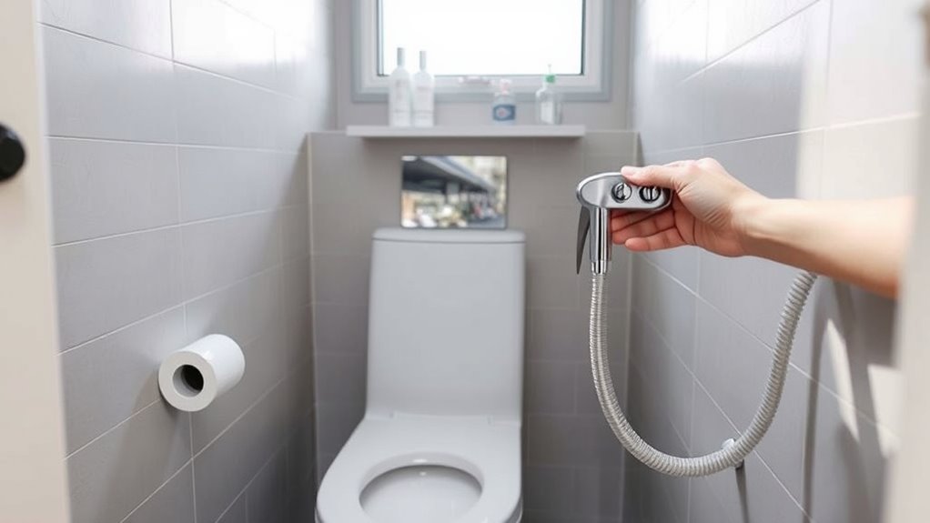 small bathroom bidet installation