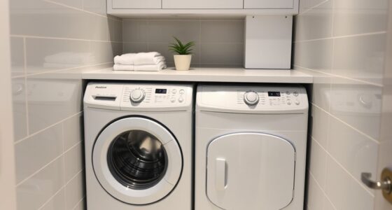 small bathroom laundry setup