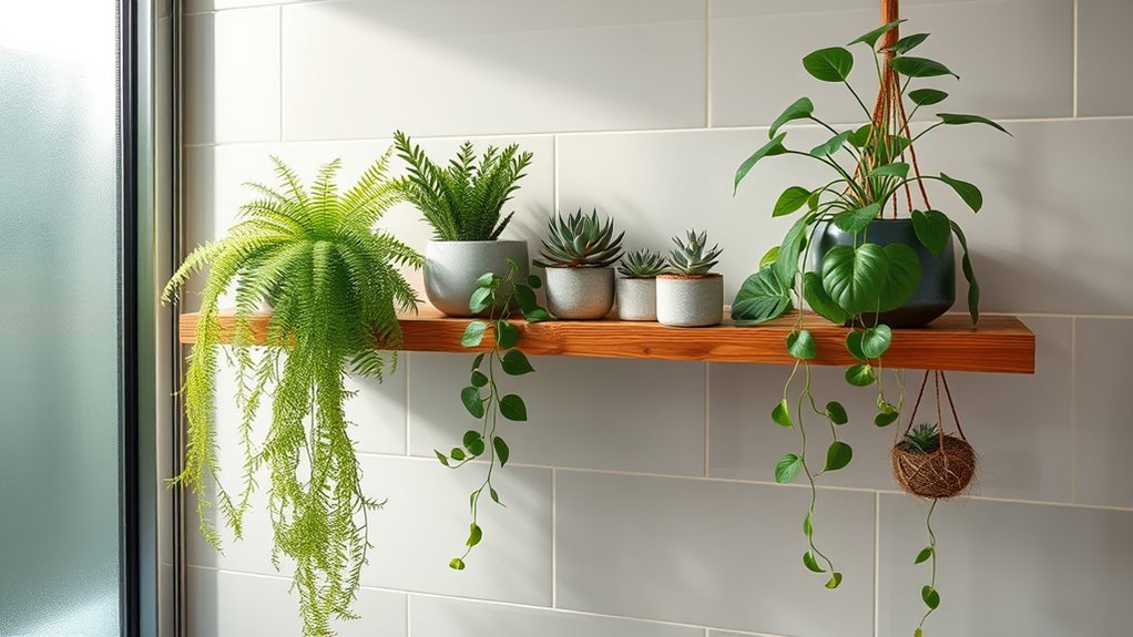 small bathroom plant care