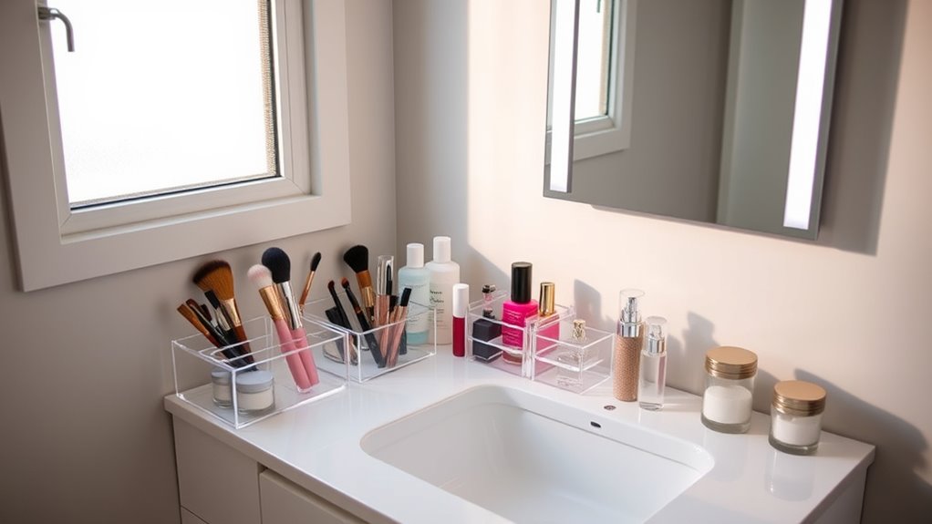 small bathroom vanity organization