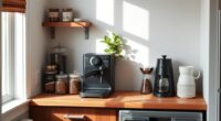 small kitchen coffee setup