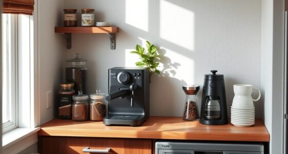 small kitchen coffee setup