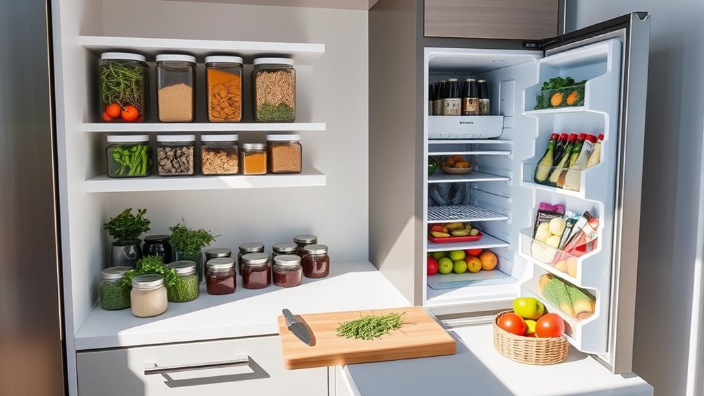 small kitchen meal prep