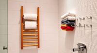 space saving bathroom towel racks