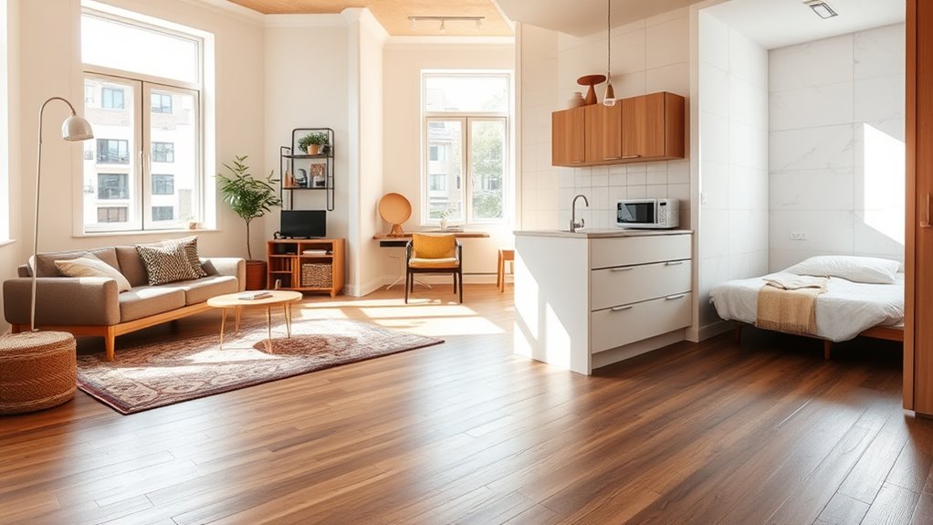 strategic flooring and rug placement