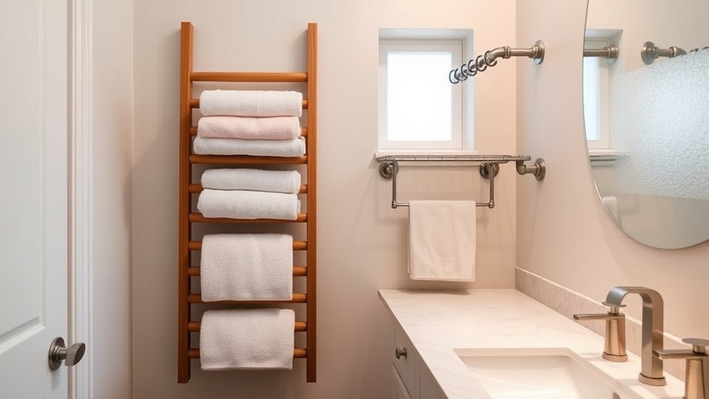 stylish space saving towel storage