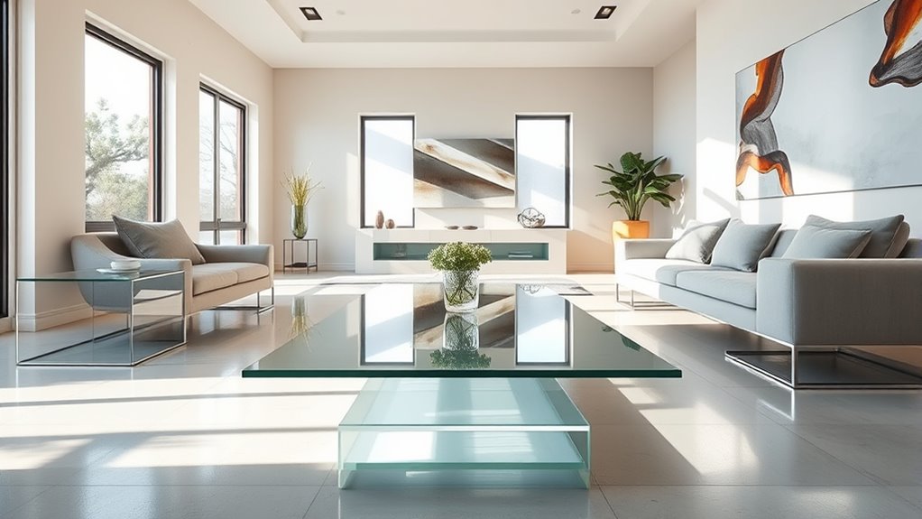 transparent glass furniture design