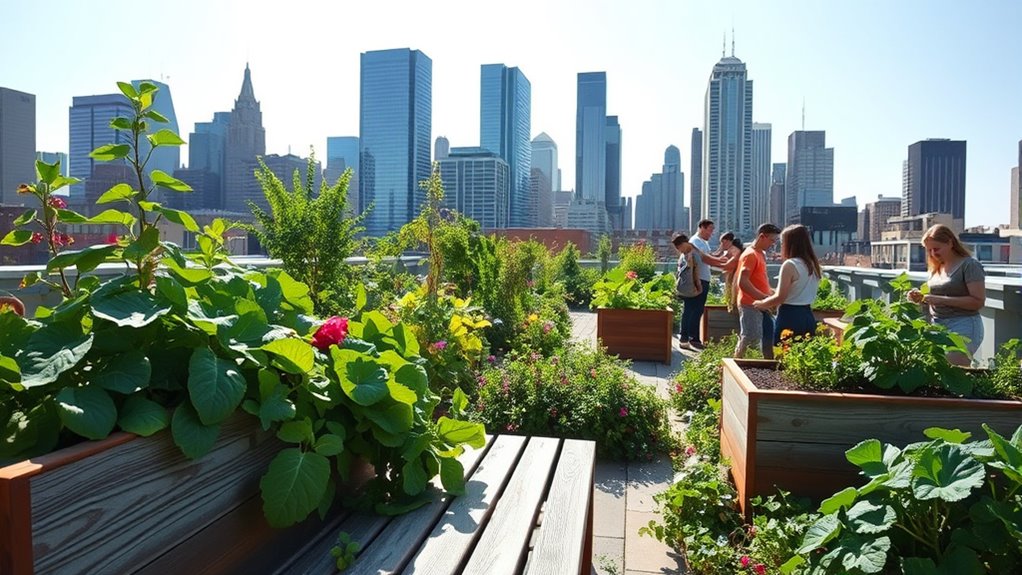 urban rooftop gardening benefits