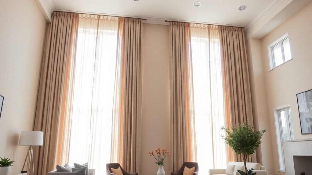 use light flowing curtains