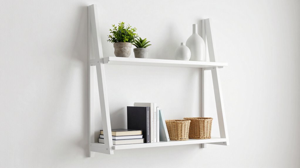 balanced minimalist shelf decor