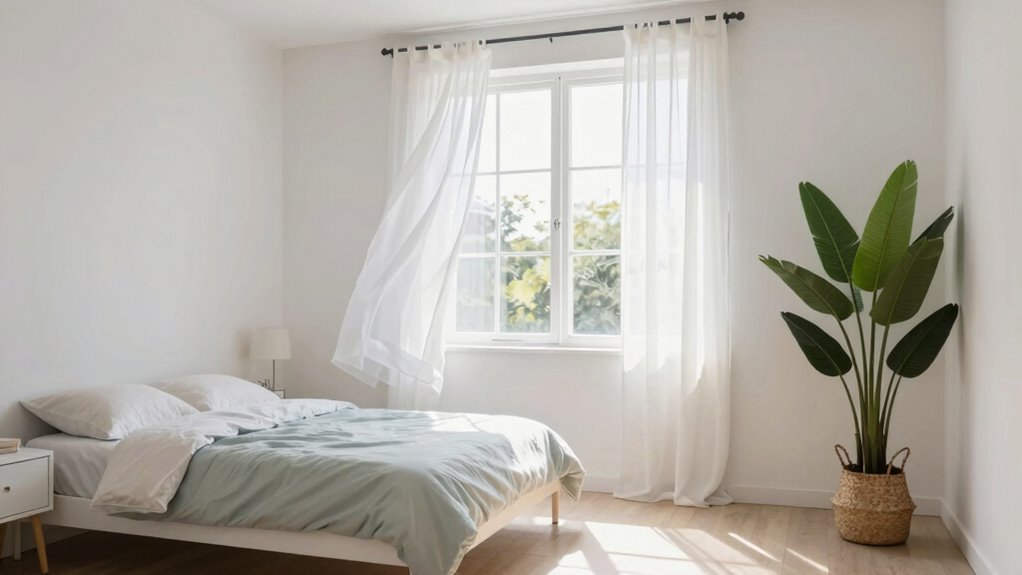 bright airy small bedroom design