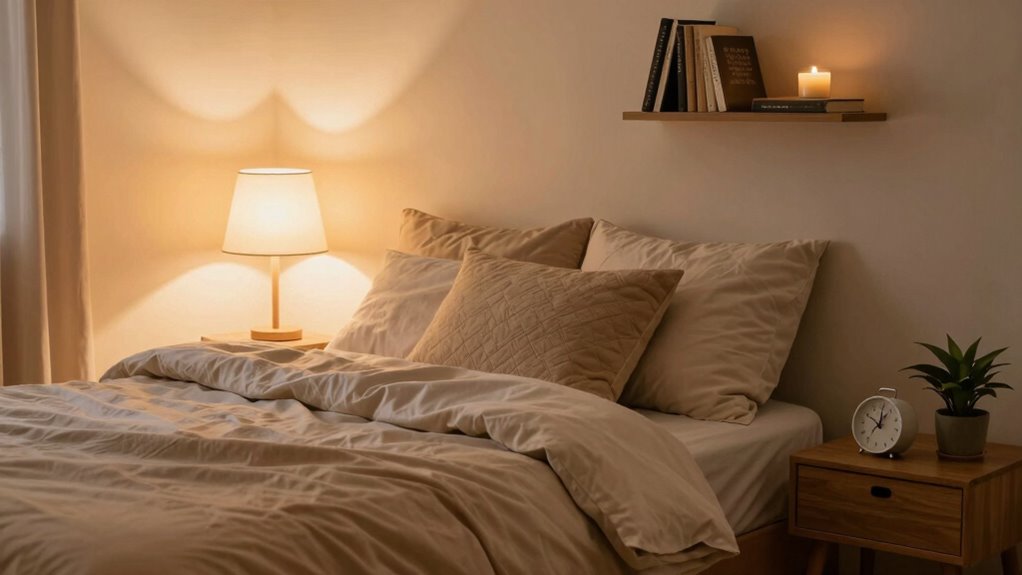 calm small bedroom environment