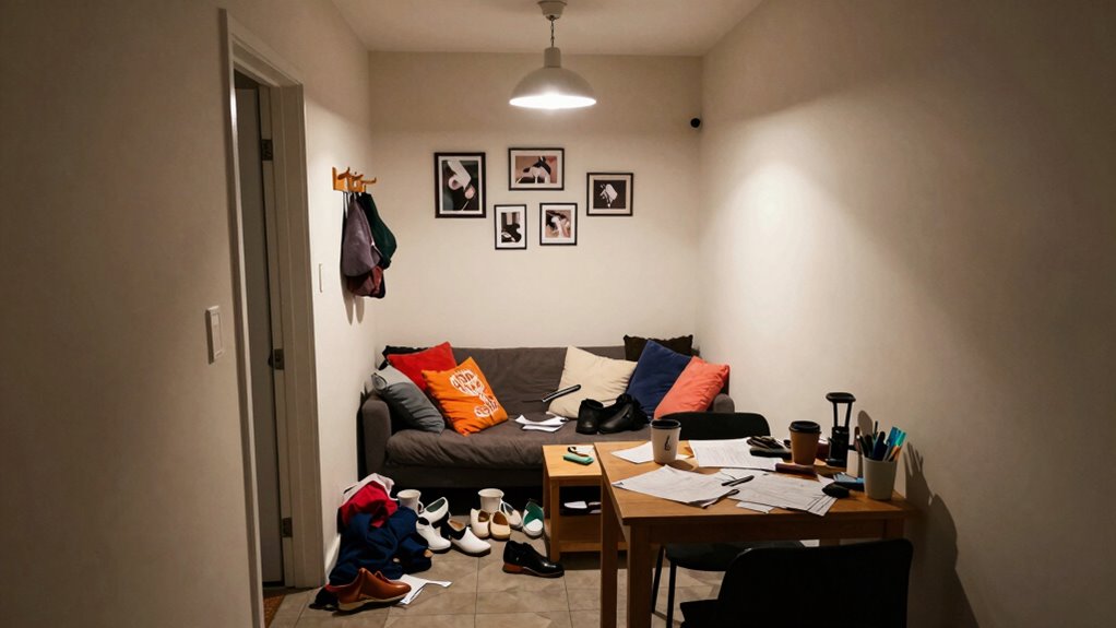 clutter and tight spaces
