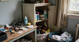 clutter and valuables hidden