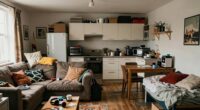 cluttered cramped mismatched decor