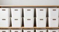 coordinated bins improve decor