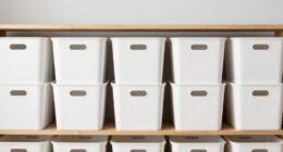 coordinated bins improve decor