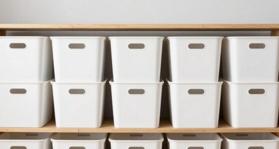 coordinated bins improve decor