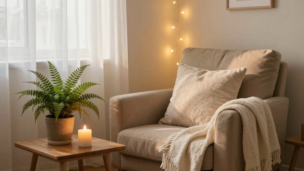 create calming cozy space