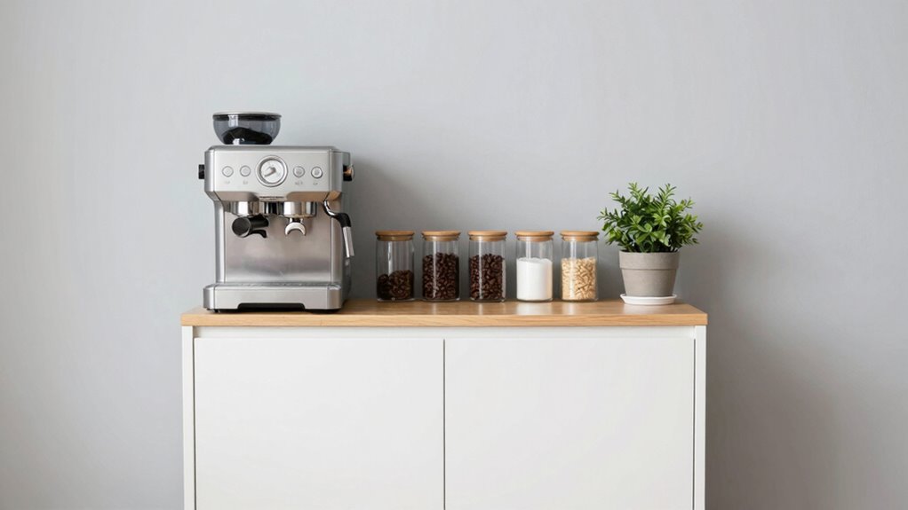 efficient small apartment coffee station