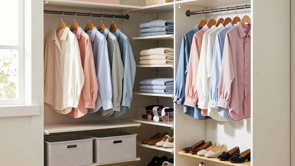 efficient tiny closet organization