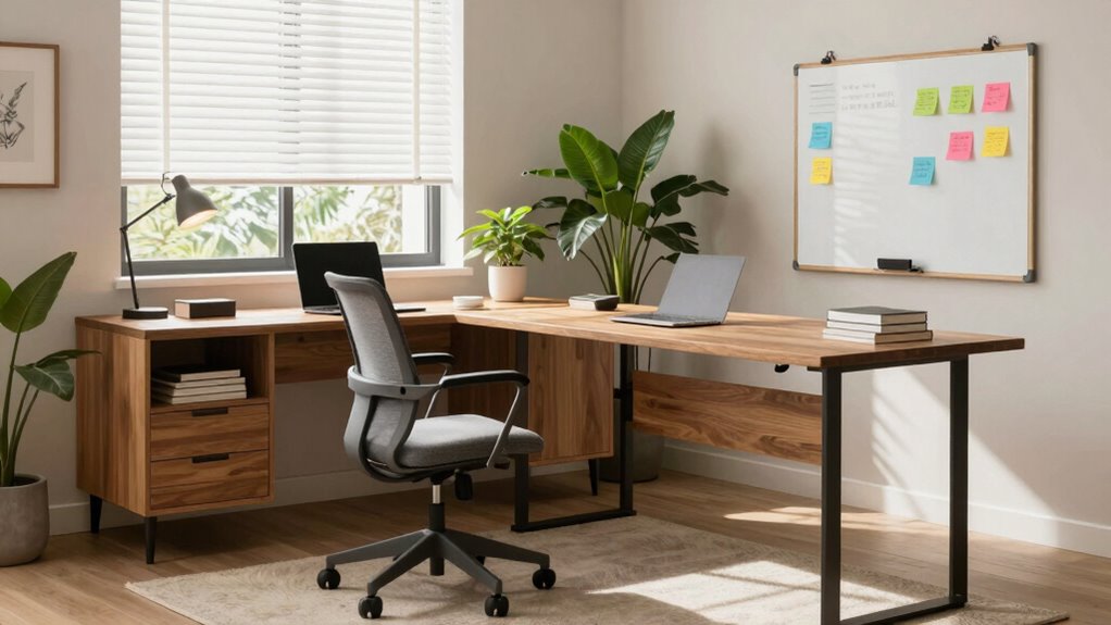 ergonomic organized distraction free workspace