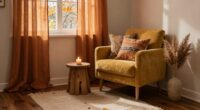 fall inspired small apartment decor