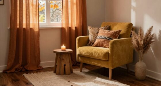 fall inspired small apartment decor