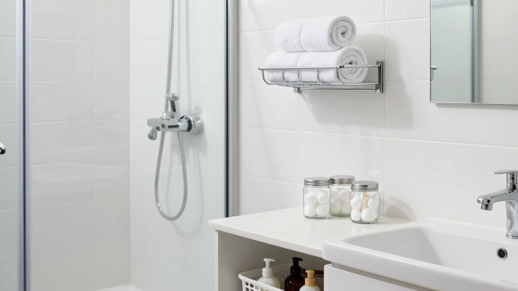 maximize small bathroom storage