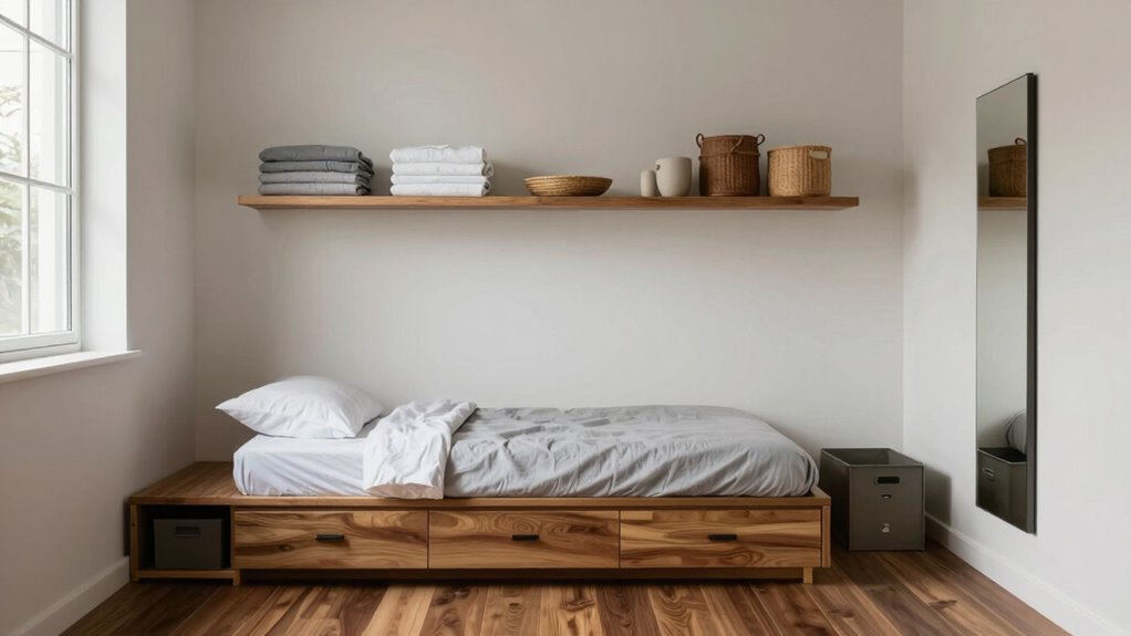 maximize small bedroom storage