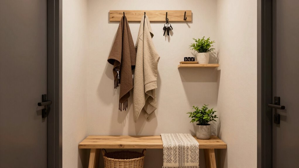 organized entryway drop zone