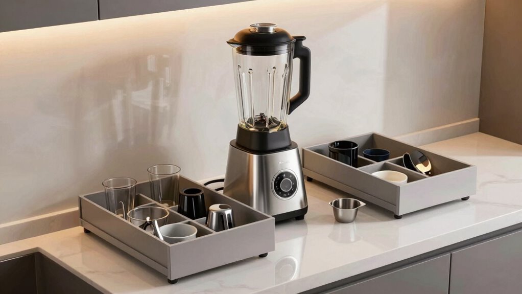 organized protected blender storage