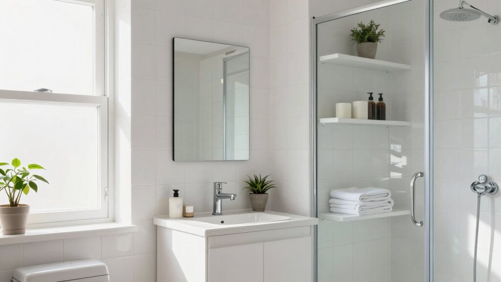 small apartment bathroom organization