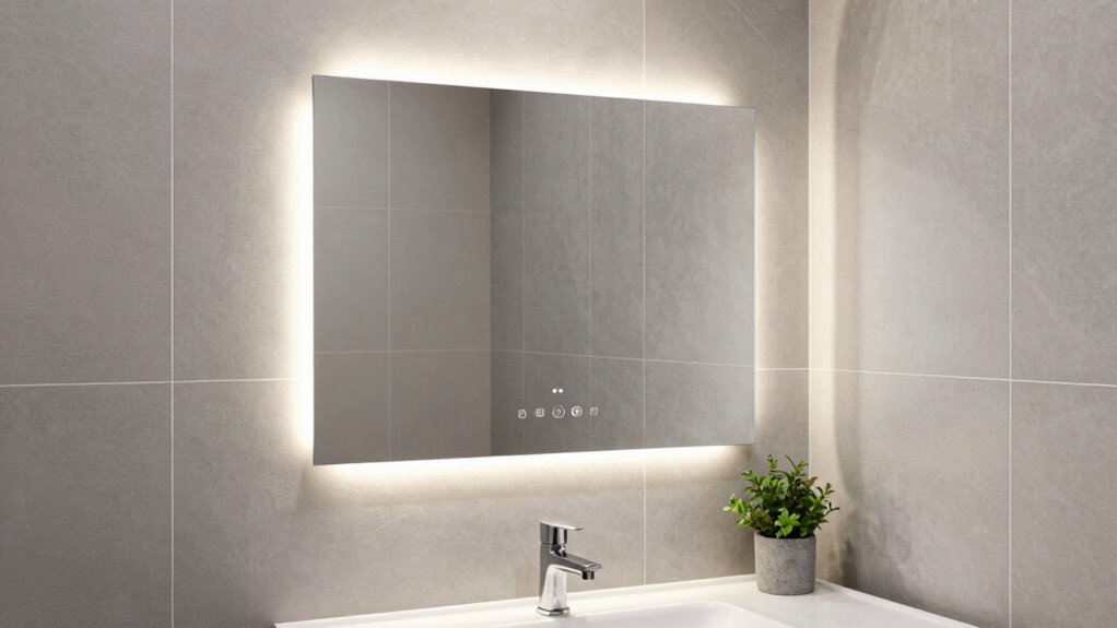 smart space saving illuminated mirror